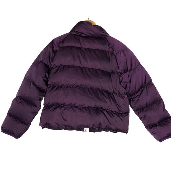 Tory Burch Sport Down Jacket Performance Satin Quilted Puffer Purple S - Picture 6 of 12